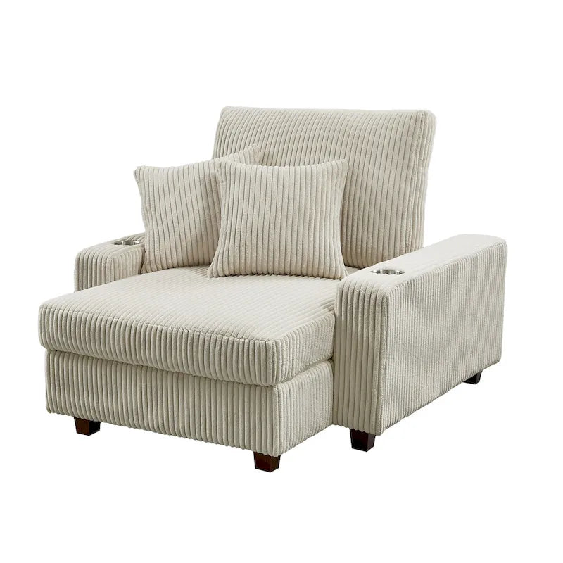 Chaise longue imbottita con schienale regolabile