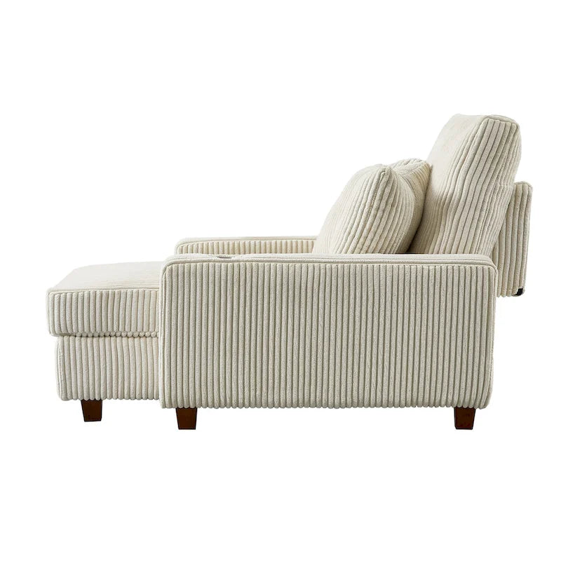 Chaise longue imbottita con schienale regolabile