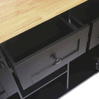 Rolling Kitchen Island Drop-Leaf