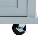 Rolling Kitchen Island Drop-Leaf