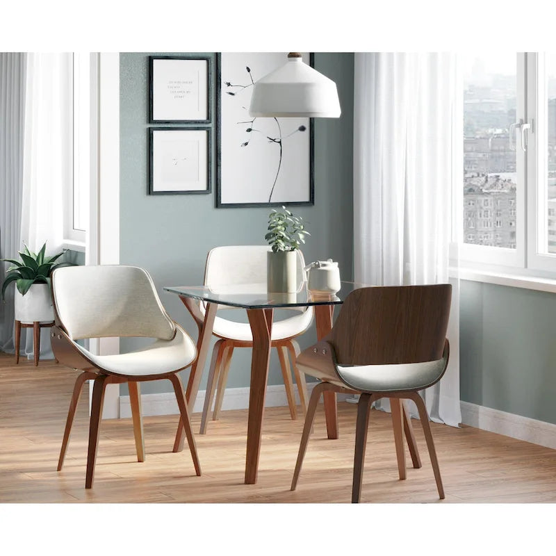Quadratischer Esstisch im modernen Mid-Century-Stil