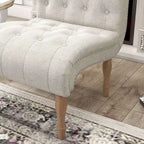 Armless Slipper Accent Chair with Wood Legs