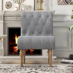 Armless Slipper Accent Chair with Wood Legs
