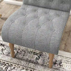 Armless Slipper Accent Chair with Wood Legs
