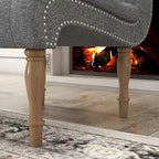 Armless Slipper Accent Chair with Wood Legs