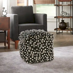 Upholstered Square Pouf Ottoman