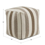 Upholstered Square Pouf Ottoman