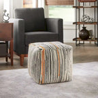Upholstered Square Pouf Ottoman