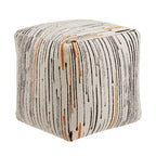 Upholstered Square Pouf Ottoman