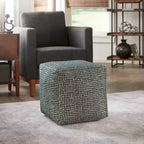 Upholstered Square Pouf Ottoman