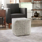 Upholstered Square Pouf Ottoman