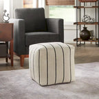 Upholstered Square Pouf Ottoman