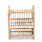 Bohemian Natural Brown Rattan 2-Tier Display Shelf