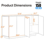 LED Buffet Cabinet High Gloss