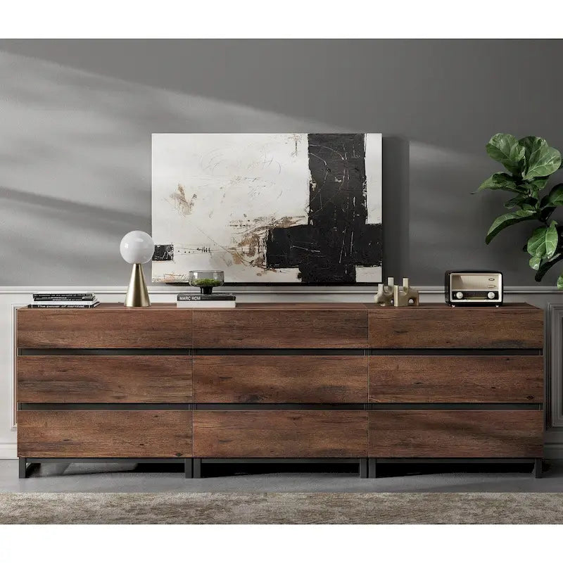 Modernes 3-in-1-Sideboard mit 9 Schubladen