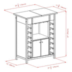 Wine Cabinet with Expandable Top - Espresso