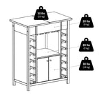 Wine Cabinet with Expandable Top - Espresso