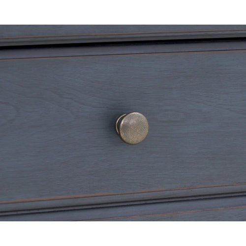 3-Drawer Nightstand, No Assembly Required, Corduroy Blue Finish