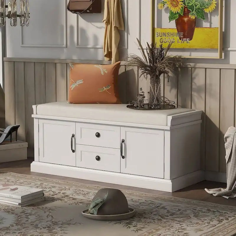 Storage Bench with Removable Cushion