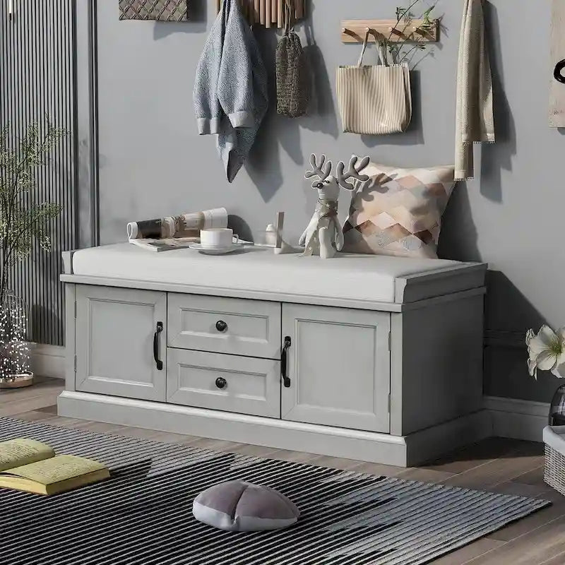 Storage Bench with Removable Cushion