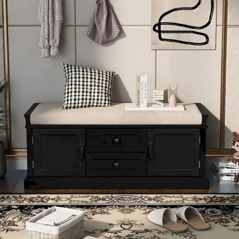 Storage Bench with Removable Cushion