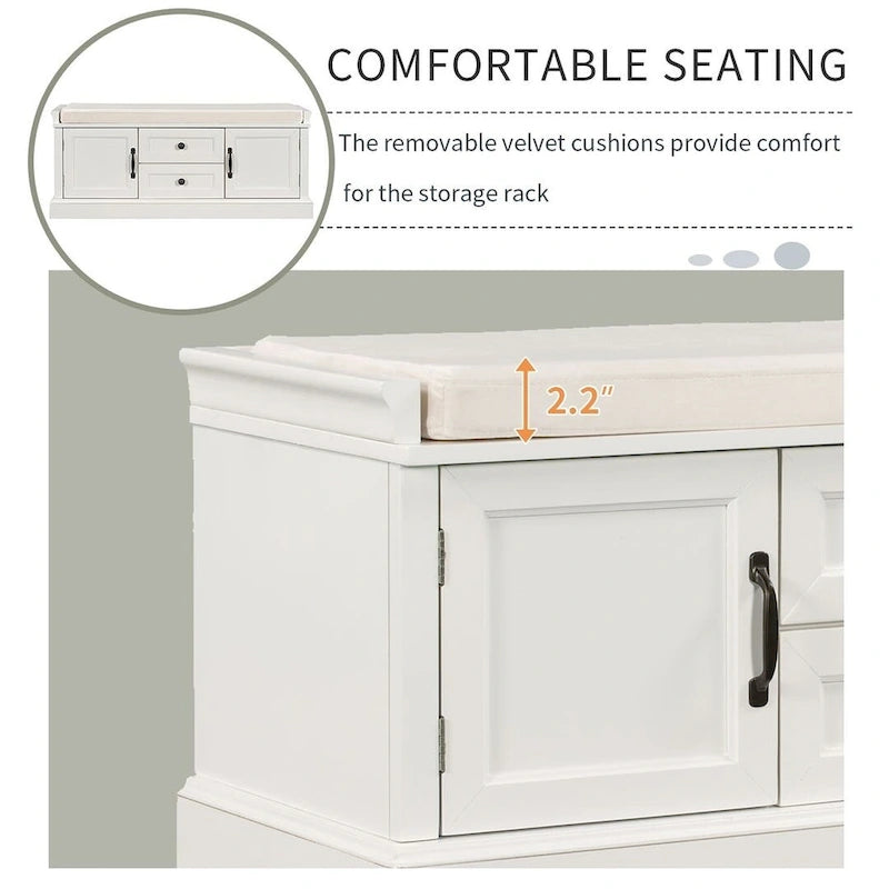 Storage Bench with Removable Cushion