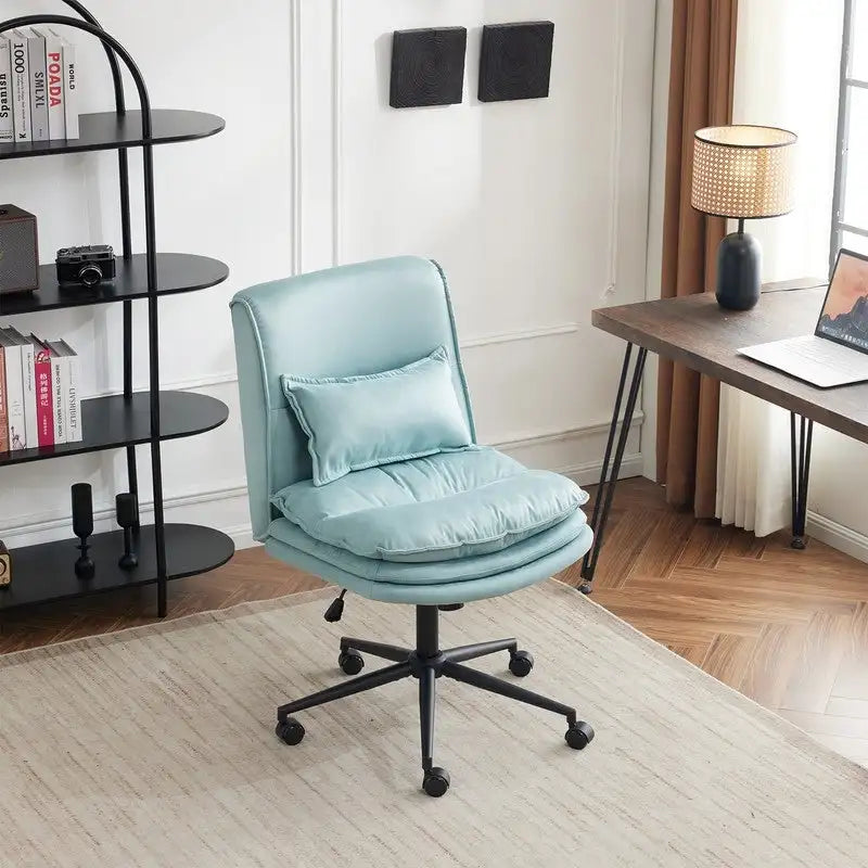 Armless Task Office Chair with Wheels
