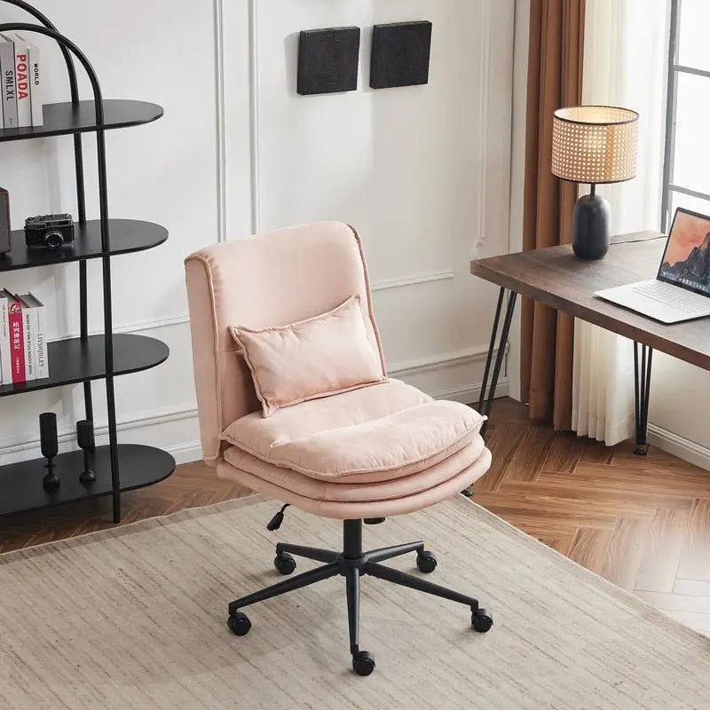 Armless Task Office Chair with Wheels