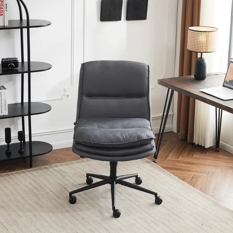 Armless Task Office Chair with Wheels