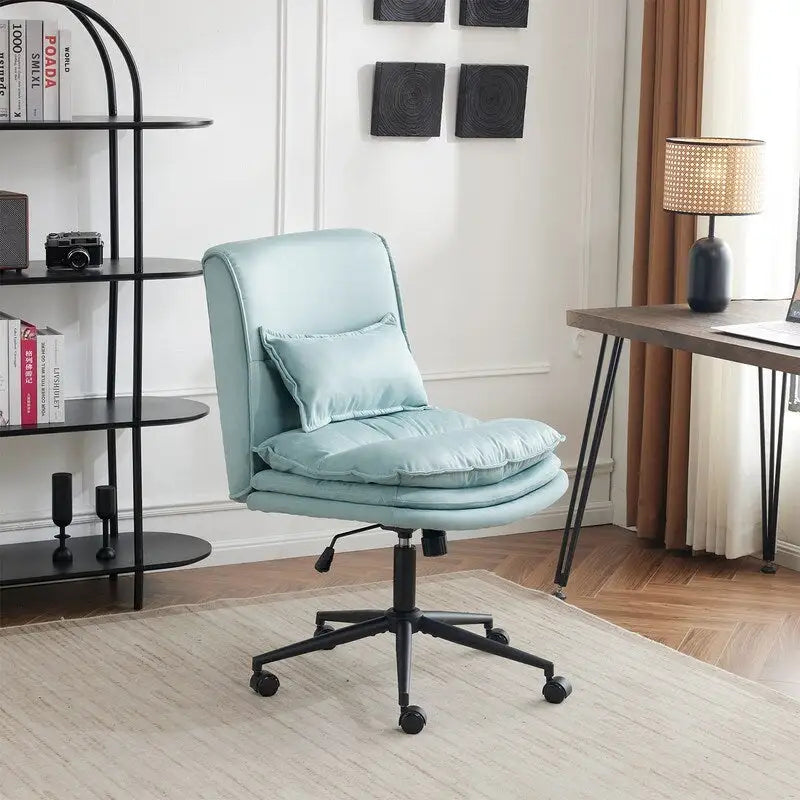 Armless Task Office Chair with Wheels