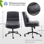 Armless Task Office Chair with Wheels