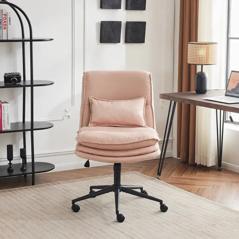 Armless Task Office Chair with Wheels