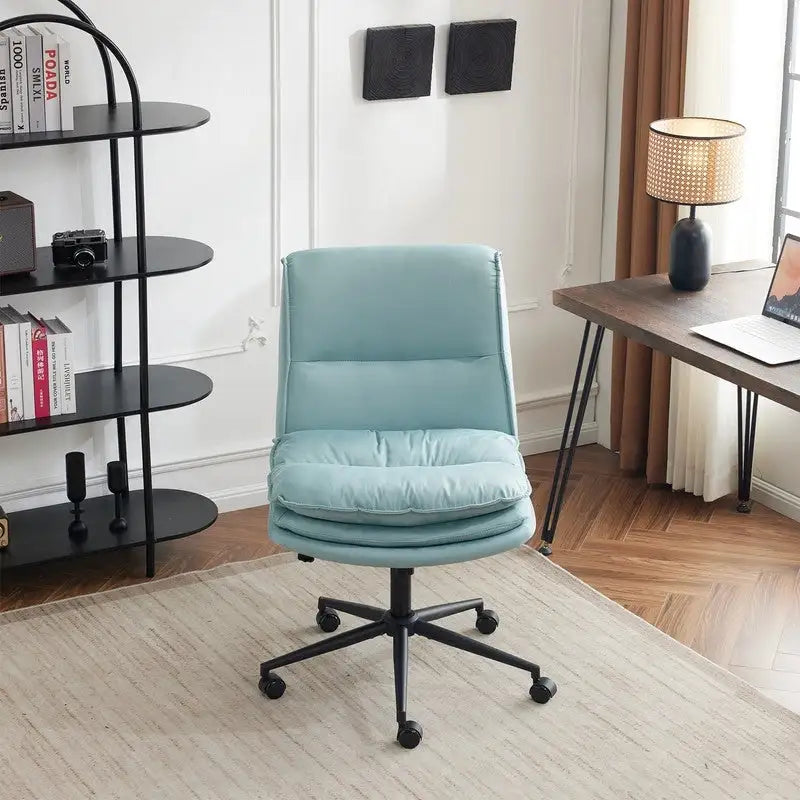 Armless Task Office Chair with Wheels