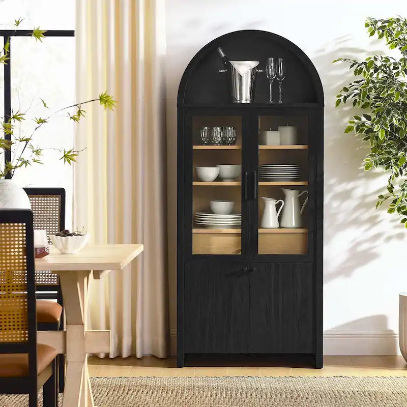 Arched Tall Display Cabinet