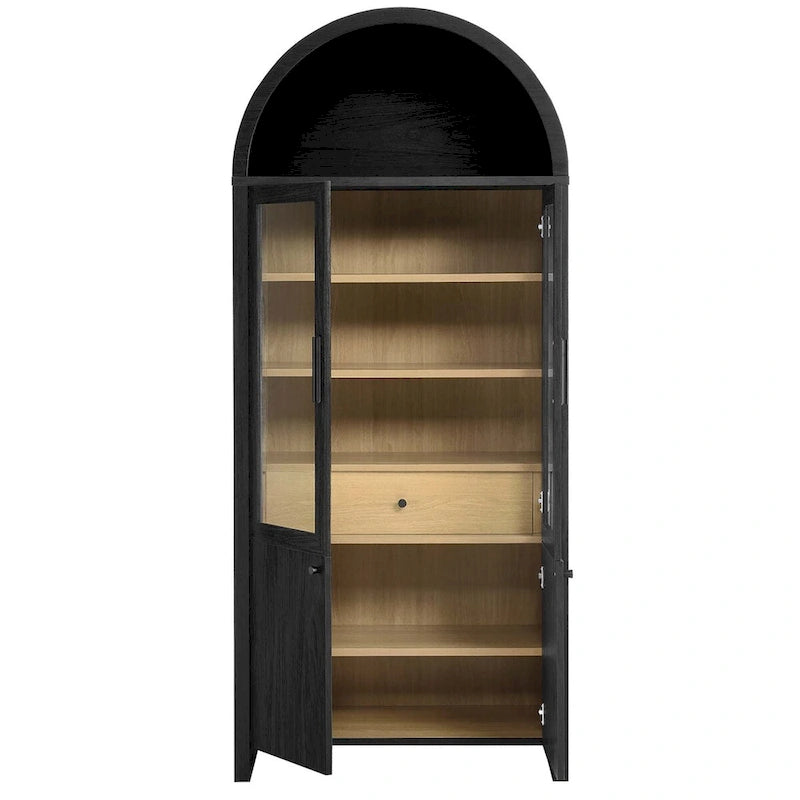 Arched Tall Display Cabinet