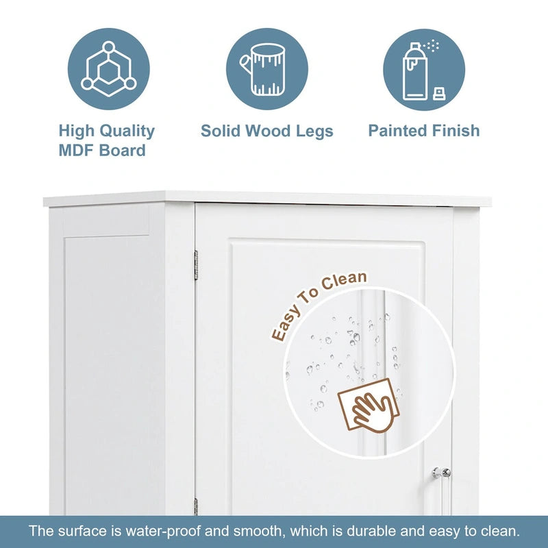 Mobile contenitore da bagno freestanding con cassetti e ripiano regolabile