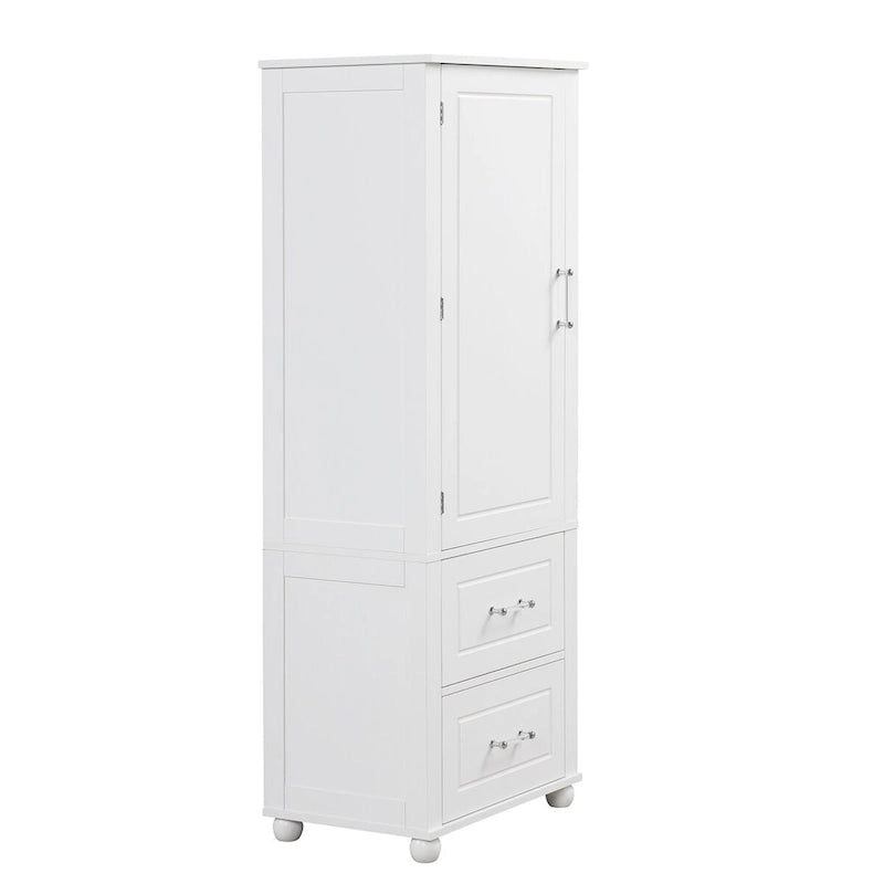 Mobile contenitore da bagno freestanding con cassetti e ripiano regolabile